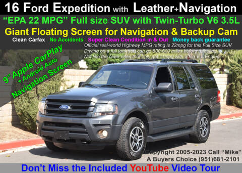 2016 Ford Expedition for sale at A Buyers Choice in Jurupa Valley CA