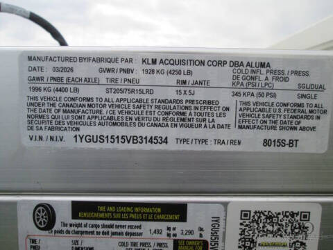 2027 Aluma Aluminum Single Axle Utility 8