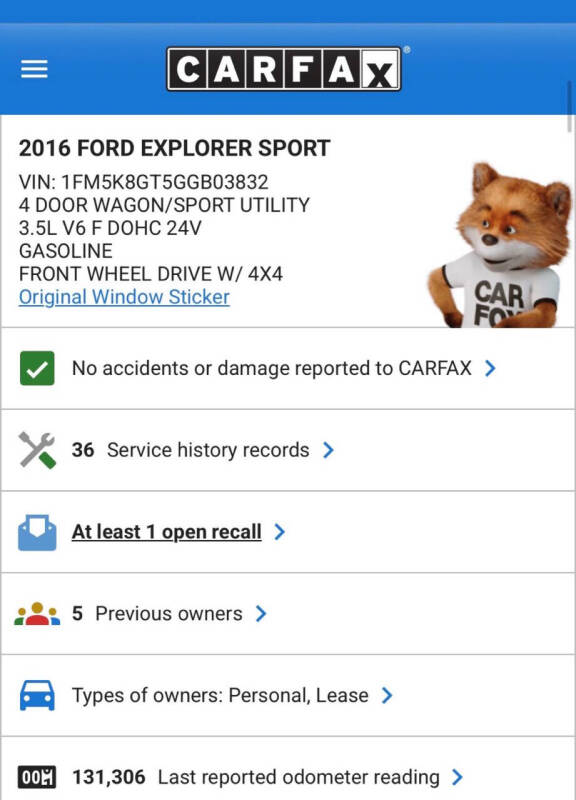 2016 Ford Explorer Sport