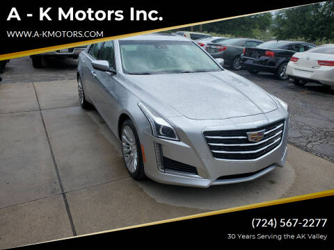 2016 Cadillac CTS for sale at A - K Motors Inc. in Vandergrift PA