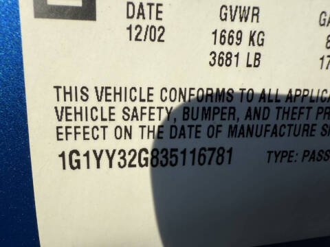 2003 Chevrolet Corvette