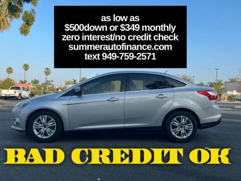 2012 Ford Focus for sale at SUMMER AUTO FINANCE in Costa Mesa CA