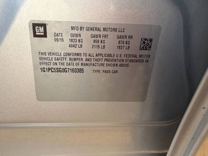 2016 Chevrolet Cruze Limited LS Auto