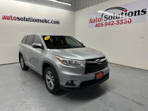 2016 Toyota Highlander for sale at Auto Solutions in Warr Acres OK