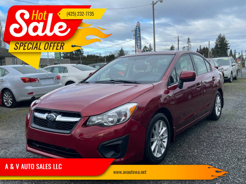 2013 Subaru Impreza for sale at A & V AUTO SALES LLC in Marysville WA
