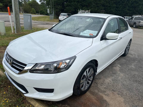 2013 Honda Accord for sale at Pinnacle Acceptance Corp. in Franklinton NC