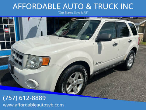 2009 Ford Escape Hybrid for sale at AFFORDABLE AUTO & TRUCK INC in Virginia Beach VA