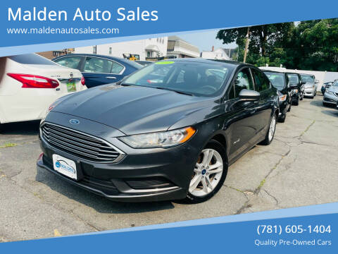 2018 Ford Fusion Hybrid for sale at Malden Auto Sales in Malden MA