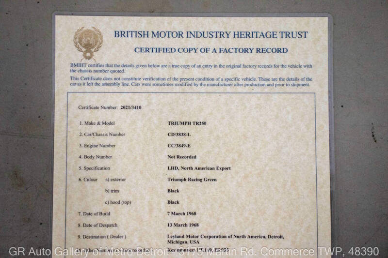 1968 Triumph TR250