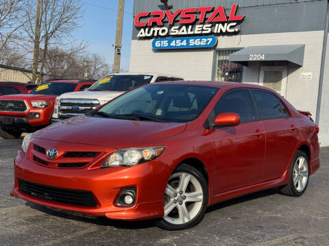 2013 Toyota Corolla for sale at Crystal Auto Sales Inc in Nashville TN