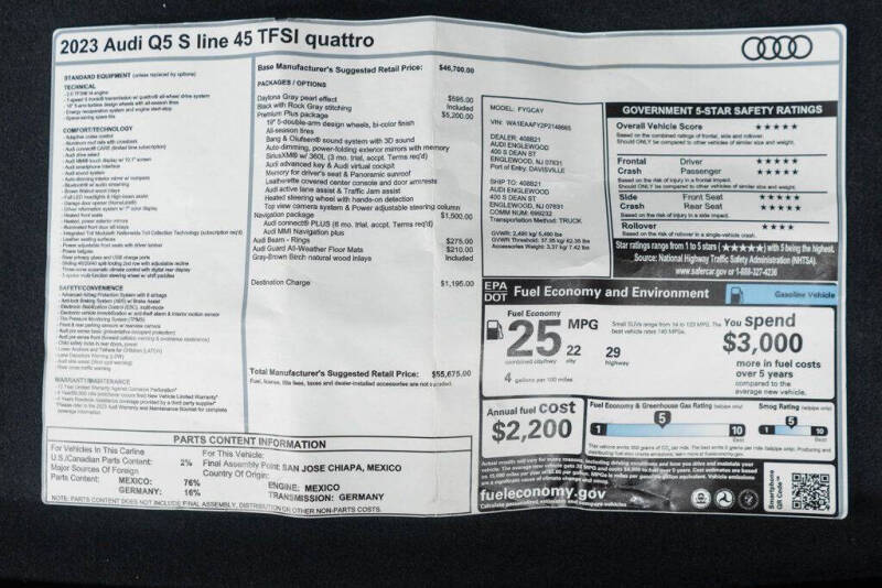 2023 Audi Q5 quattro S line Prem Plus 45 TFSI