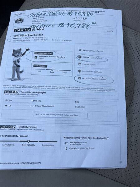 2009 Toyota RAV4 Limited