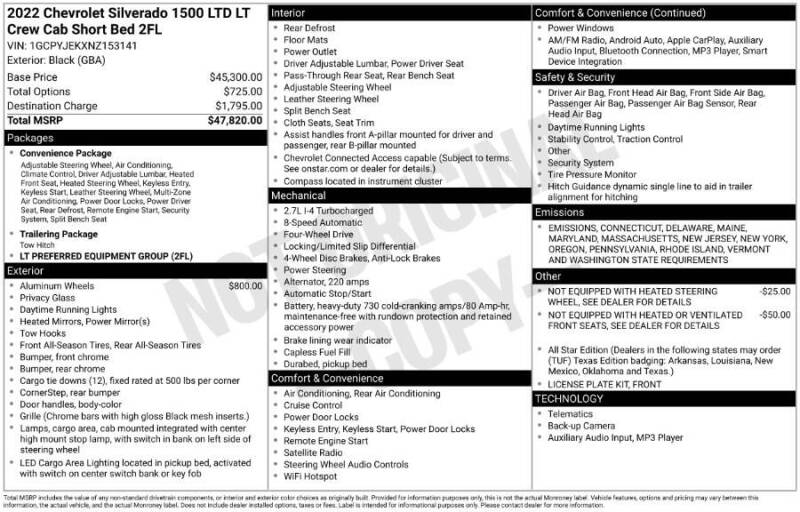 2022 Chevrolet Silverado 1500 Limited LT