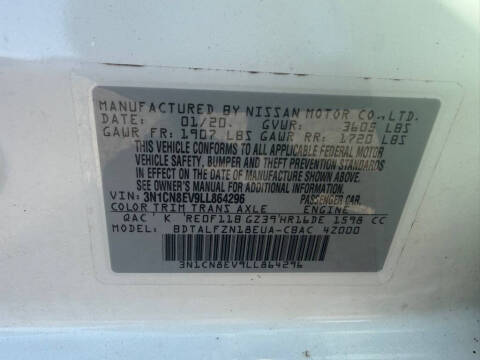 2020 Nissan Versa SV