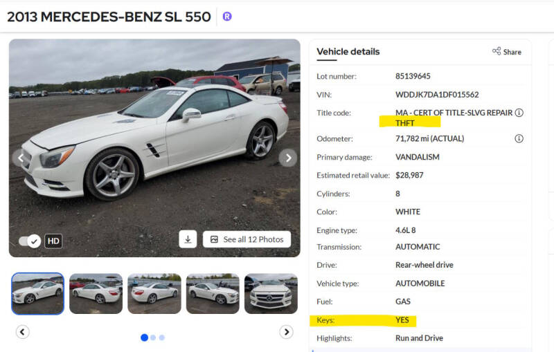 2013 Mercedes-Benz SL-Class SL 550