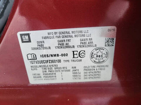 2015 GMC Sierra 1500 SLE