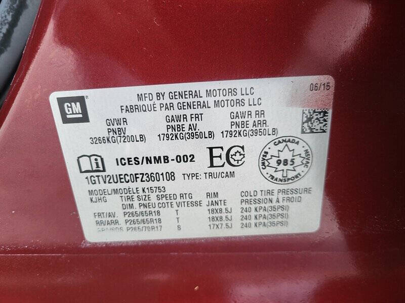 2015 GMC Sierra 1500 SLE