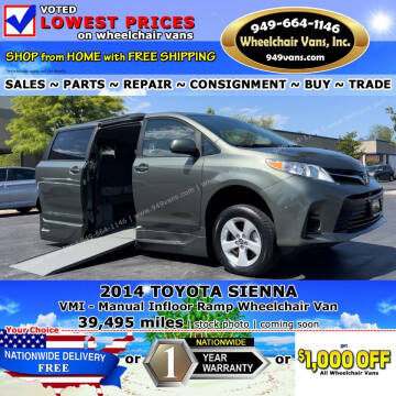 2014 Toyota Sienna for sale at Wheelchair Vans Inc in Laguna Hills CA