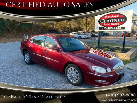 2008 Buick LaCrosse for sale at CERTIFIED AUTO SALES in Severn MD