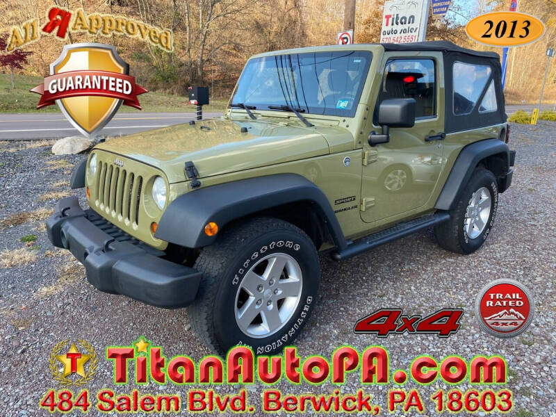 2013 Jeep Wrangler for sale at Titan Auto Sales in Berwick PA