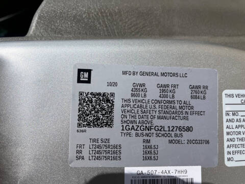 2020 Chevrolet Express LS 3500