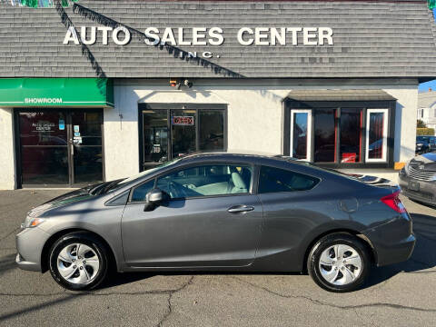 2013 Honda Civic for sale at Auto Sales Center Inc in Holyoke MA
