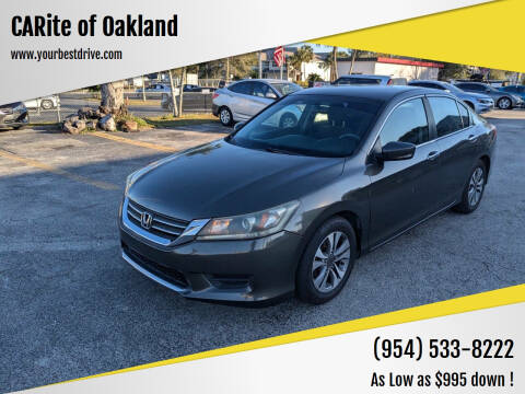 2013 Honda Accord for sale at CARite of Oakland in Oakland Park FL