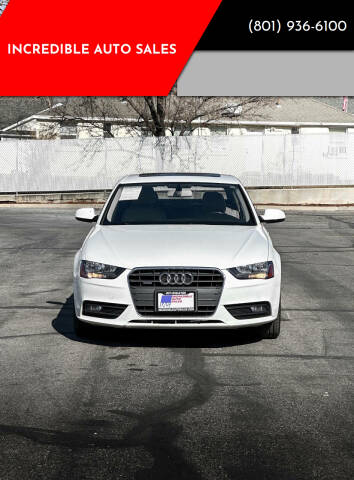 2014 Audi A4 for sale at INCREDIBLE AUTO SALES in Bountiful UT