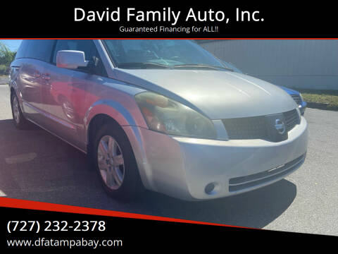 2005 Nissan Quest for sale at David Family Auto, Inc. in New Port Richey FL
