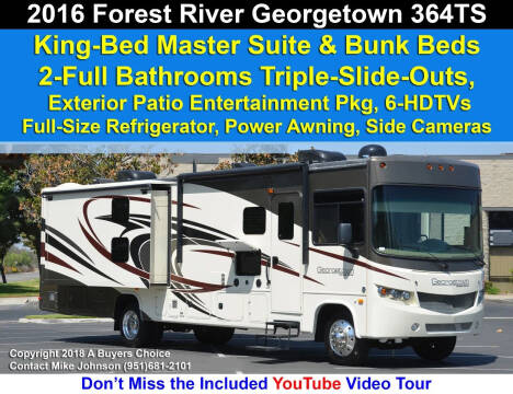 2016 Forest River Georgetown 364TS BunkBed 2Bath for sale at A Buyers Choice in Jurupa Valley CA