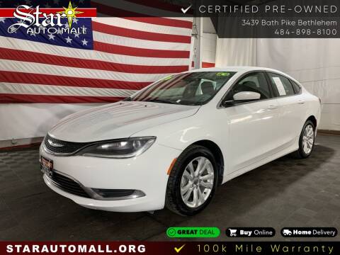 2016 Chrysler 200 for sale at STAR AUTO MALL 512 in Bethlehem PA