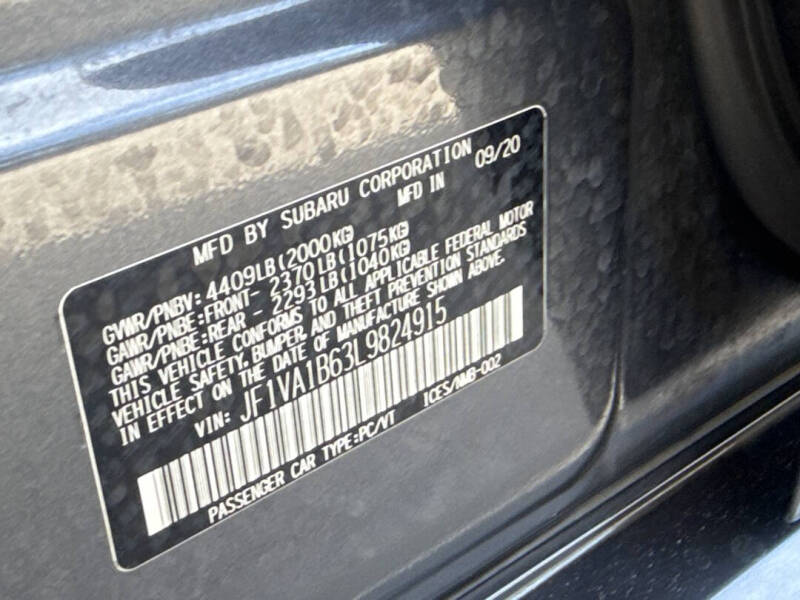 2020 Subaru WRX