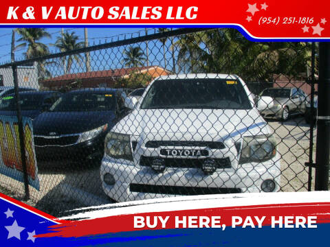2007 Toyota Tacoma for sale at K & V AUTO SALES LLC in Hollywood FL