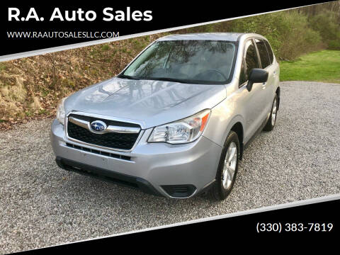2014 Subaru Forester for sale at R.A. Auto Sales in East Liverpool OH