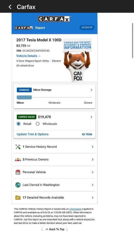 2017 Tesla Model X 100D