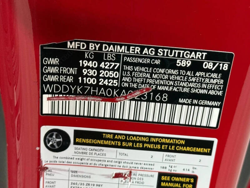 2019 Mercedes-Benz AMG GT