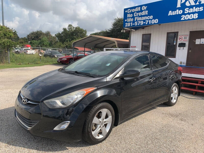 2013 Hyundai Elantra for sale at P & A AUTO SALES in Houston TX