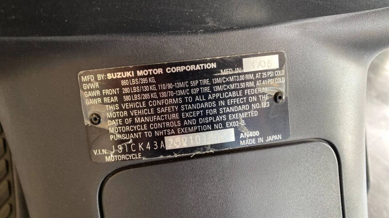 2005 Suzuki Motor Cycle