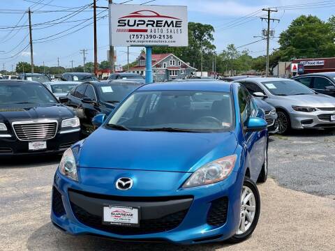2012 Mazda MAZDA3 for sale at Supreme Auto Sales in Chesapeake VA