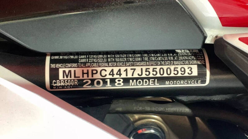 2018 Honda CBR500R