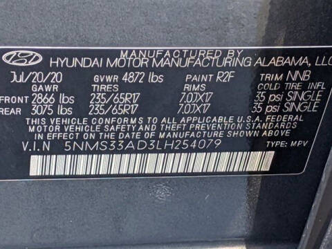 2020 Hyundai Santa Fe SEL