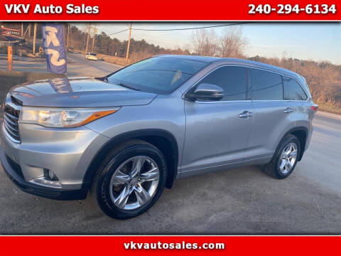 2014 Toyota Highlander for sale at VKV Auto Sales in Laurel MD