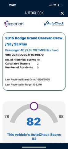 2015 Dodge Grand Caravan American Value Package