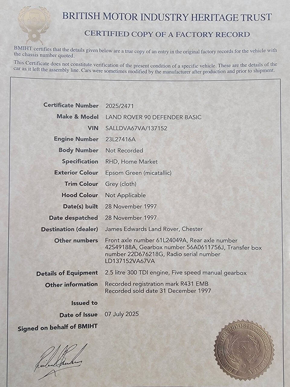 1998 Land Rover Defender 28