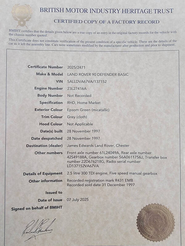 1998 Land Rover Defender