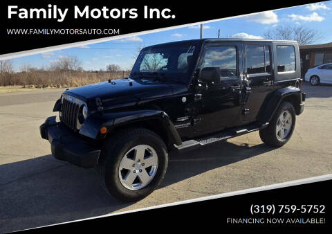 2010 Jeep Wrangler Unlimited for sale at Family Motors Inc. in West Burlington IA