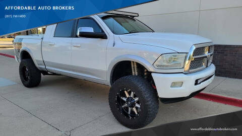 2013 RAM 2500 for sale at AFFORDABLE AUTO BROKERS in Keller TX