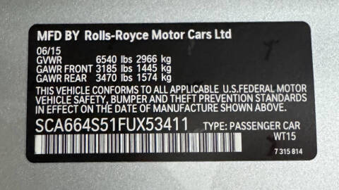 2015 Rolls-Royce Ghost