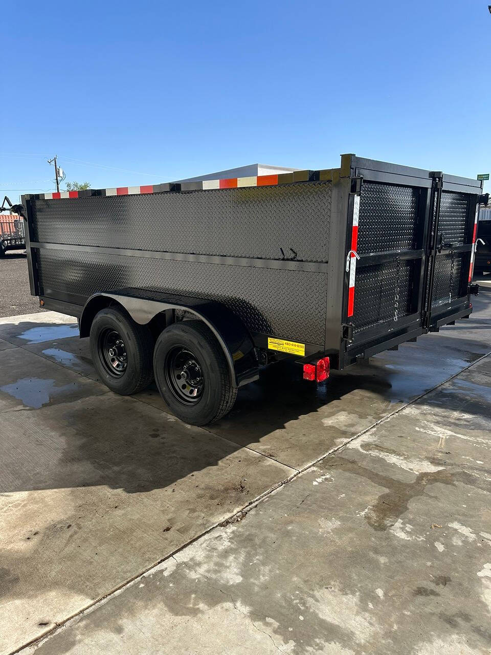 2025 Polestar 12x8x3 Diamond Plated Dump Trailer for sale at Factory Direct Trailer Sales in Phoenix, AZ