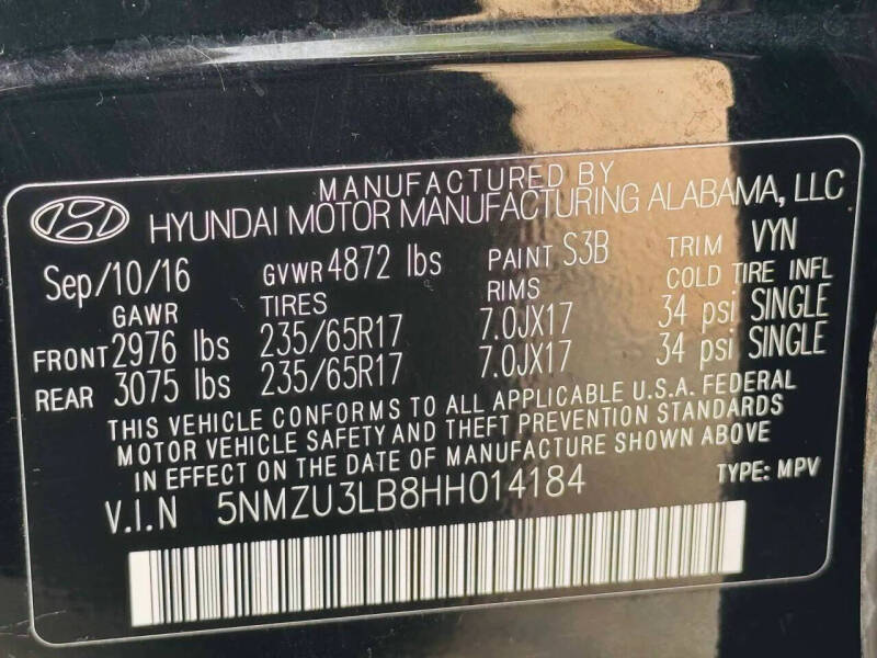 2017 Hyundai Santa Fe Sport 2.4L